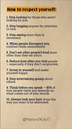 Respect Yourself First 🙏 | 10 Rules for Self-Respect 💯 #SelfRespect #LifeLessons