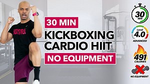 30 Minute All Standing Kickboxing HIIT Workout