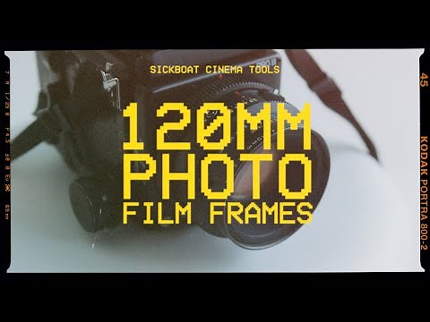 120mm Photo Film Frames PNG | Medium Format Film Borders PNG (8K)