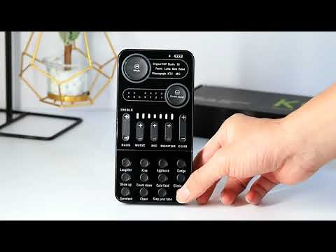 Live Sound Card Multiple Sound Effects Portable Live Broadcast Voice Changing Card with Microphone