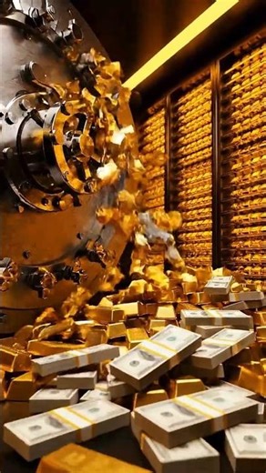 This Vault Is Overflowing with Gold and Cash #factory #god #aivideo #howitsmade #ai #factoryprocess