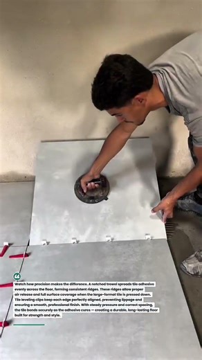 Large Format Tile Installation Like a Pro #shorts #tiling #construction