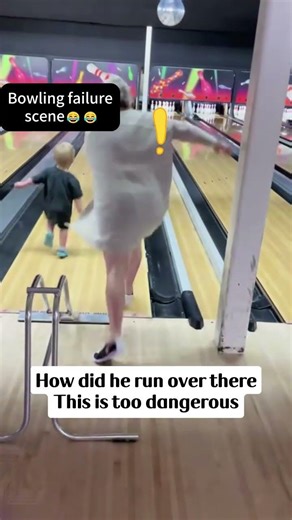 Human bowling error scene #funny #funnyvideo #satisfying