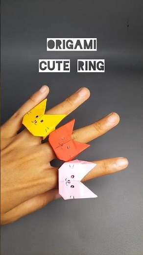 Origami Ring | how to make an origami ring | cute ring paper | cara membuat origami cincin