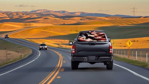 Back Window Decals for Trucks - 65x17.3 in American Flag Window Decal Rear Window Decals for Truck Decor, Creative Truck Rear Window Decal for Personalized Decoration - Eagle-13-S