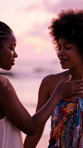 Sunlight on Her Skin - Lesbian Kiss - Lesbian Kissing - Girls Kissing - Lesbian Lip Kiss - Kiss