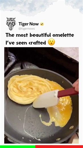 The most beautiful omelette I’ve seen crafted 😮