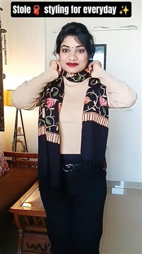 Stole🧣 Styling For Everyday✨ #fashion #winterfashion #indianfashion #ootd #style
