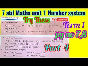 7th std Maths /chapter 1 Number system /Try This (pg no 7)/part 4