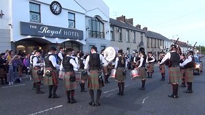Tullylagan Pipe Band in 2019 marching in their hometown | We Love Pipe Bands