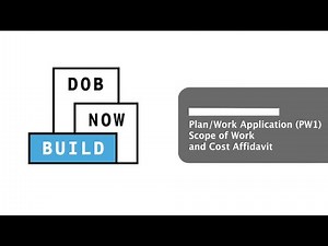 DOB NOW: BUILD - Plumbing & Sprinkler Filings - PW1, Scope of Work, and Cost Affidavit