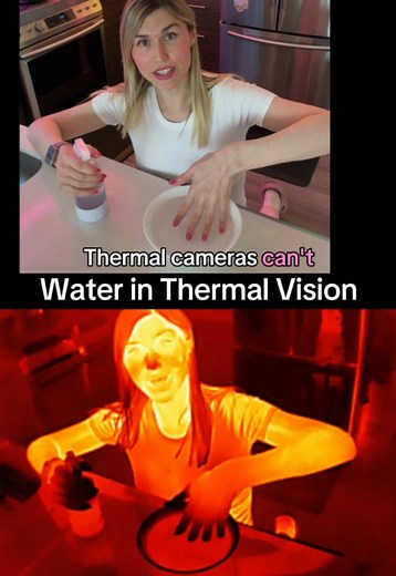 Clouds glow in thermal cameras because water absorbs long wavelength infrared light #ivydoll #science #thermalvision #infrared
