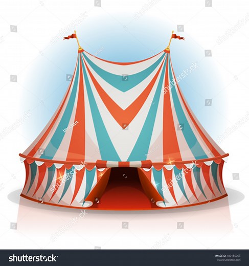 Big Top Circus Tentillustration Cartoon Big Stock Vector (Royalty Free) 480185053 | Shutterstock