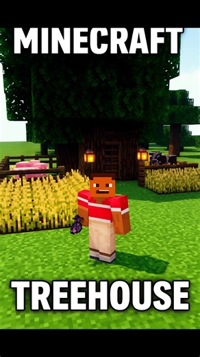 "Epic Treehouse Build in Minecraft Bedrock Survival! 🏡#Shorts #minecraft