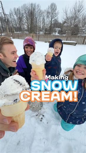 Ca❌eron Fontana on Instagram: "❄️🍦Making SNOW (ice) CREAM for the first time! We used about a cup of heavy whipping cream, half cup of granulated sugar, pure vanilla extract, about 4 plastic cups of fresh snow, plus Oreos & sprinkles. How do you make yours??"