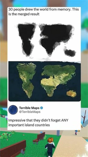 Drawing the whole world map from memory, Map, Funny, Geography