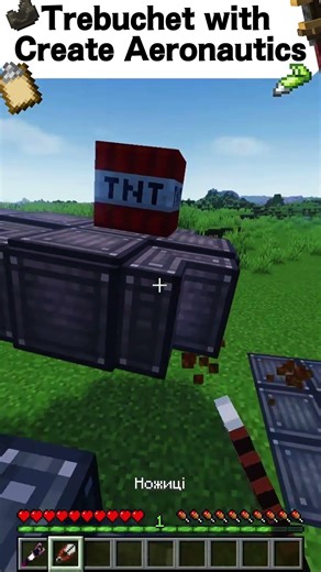 Trebuchet in Minecraft with Create Aeronautics | Physics in Minecraft