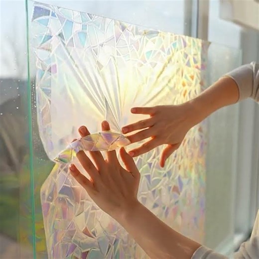 Transform Your Window with Rainbow Privacy Film | Easy Install Decorative Window Sticker