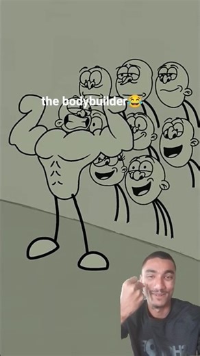 the bodybuilder #funny #cartoon #shorts #animation #animals