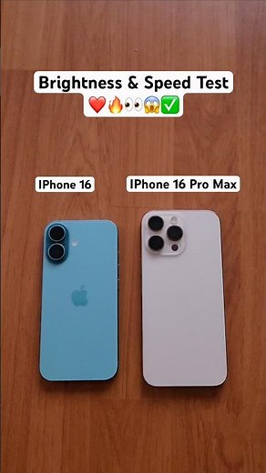 iPhone 16 vs iPhone 16 Pro Max ⚡ Brightness & Speed Test – SHOCKING Winner! 🚀 #shorts #viral