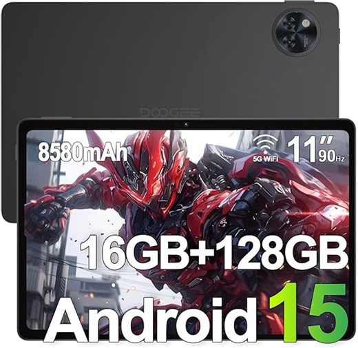 DOOGEE U11 Android 15 Tablet - 2025 Neueste 11 Zoll Octa-Core Tablets, 16GB + 128GB/2TB Erweiterbar Tablet PC, 8580mAh Akku, 2,4G + 5G Wi-Fi, 13MP + 5MP, Bluetooth5.0, 1280 * 800 HD IPS Android Tablet