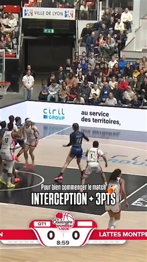 LDLC ASVEL Féminin sait comment bien commencer un match !🔥 La connexion Harris - Scalia pour donner le ton face à Lattes Montpellier. #BasketLFB x #LaBoulangèreWonderligue | Ligue Féminine de Basket