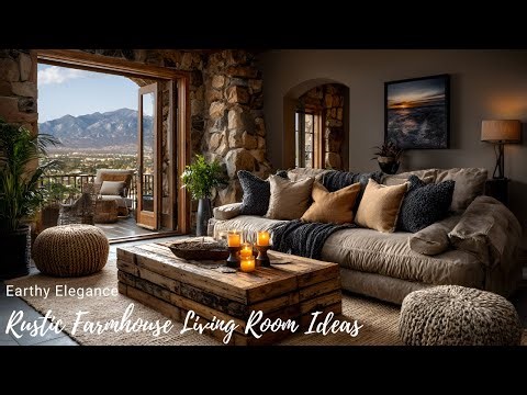Earthy Elegance Living Rooms: Rustic Farmhouse Decor Ideas Using Natural Materials