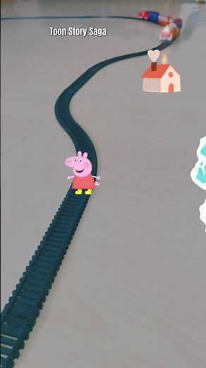 Peppa Pig 🐖 is standing on the railway track and the train is approaching fast | Peppa Real Pig
