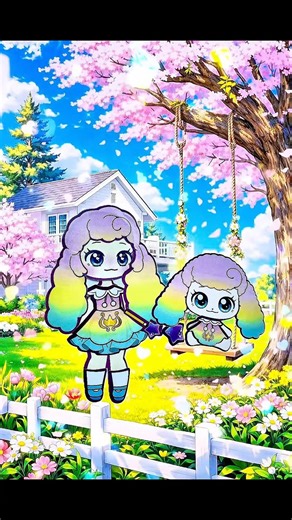 Spring Garden Paper Doll Dress Up 🌸✨ Cute Outfit Transformation & Relaxing Sticker ASMR 💛