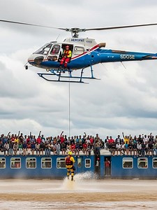 Helicopter Rescue Saves Dozens From Massive Flood! | Ultra Real 4K Footage | World Disaster