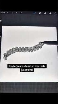 Create a lace trim brush on procreate…#procreate #fashiondesign #digitalfashion #fy #fashiondrawing
