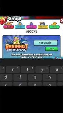 roblox codes... brainrot evolution codes... latest code for Brainrot evolution 💯💯💯💯💯