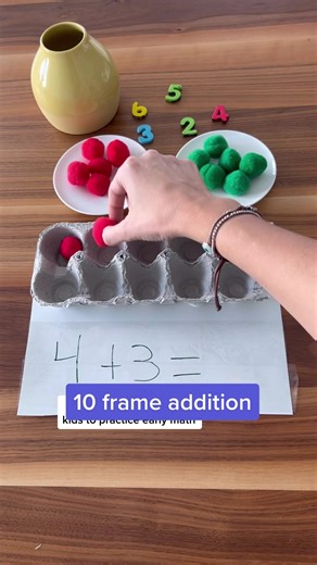 Simple and fun way for kids to learn through play 🤩 #kidsmath #mathforkids #kinder #kindergarten #learnontiktok #momtips