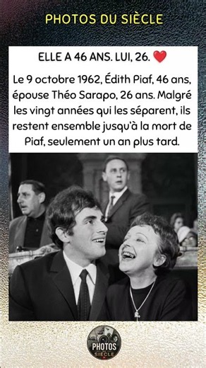 Édith Piaf a 46 ans, lui seulement 26… un an plus tard, tout s’arrête 💔