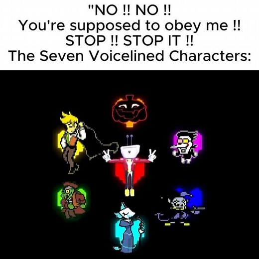 Seven VOICELINED characters #deltarune