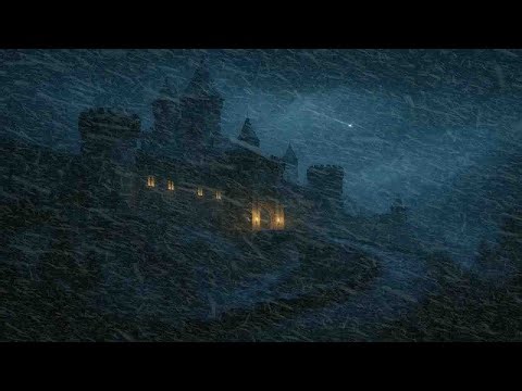 Snowstorm sounds. help relax and sleep deeply | Snowflakes and falling snow | Snowstorm, frost