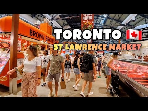 Toronto St Lawrence Market FOOD MARKET Shopping in Toronto Ontario Canada 4k