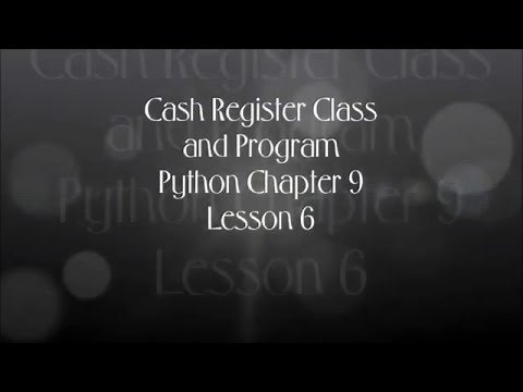 Cash Register Class example in Python