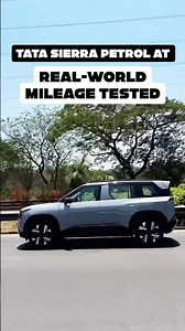 TATA SIERRA REAL LIFE MILEAGE ⛽️ TEST! #tata #sierra #mileage #cars #reels #shorts #automobile