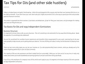 DJ Finances Log Template Video Tutorial