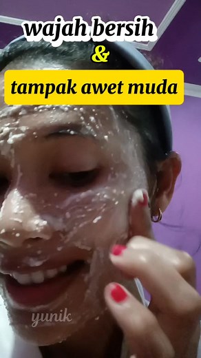 1.1M views · 8.5K reactions | Bersih dan tampak awet muda, karena pakai masker racikan sendiri #tips #tutorial #diy | Yunik | Facebook