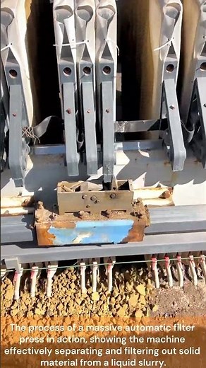 The process of an automatic filter press in operation