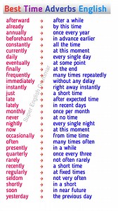 Adverbs of Time in English with Definitions #English #definitions #adverb #adverbs | Super English Grammar