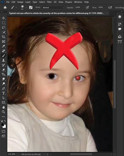 Fix red eyes in photoshop #photoshopreels | Grapexels