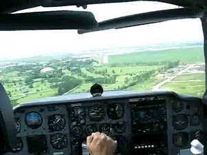 Beechcraft Travelair D95A takeoff and landing.