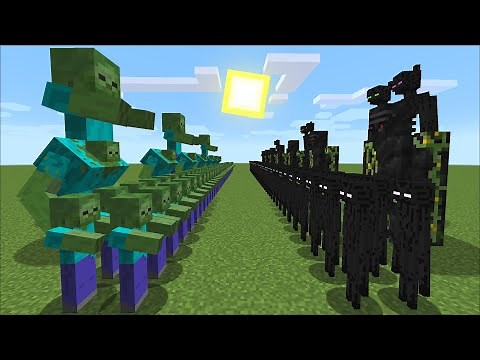 Minecraft TITAN ENDERMAN MOBS VS GIANT ZOMBIE MOB MOD !! FIGHT BABY MOBS VS TITANS !! Minecraft Mods