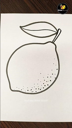 Easy Lemon Drawing | How to Draw Lemon #shorts #drawing #drawsmart