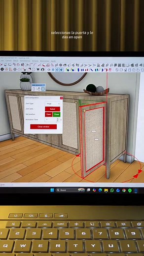 Cómo abrir y cerrar cajones y puertas en SKP