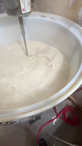Mixing up milk for the baby calves. We feed a 27 percent protein and 18 percent fat milk replacer powder. This is enough milk to feed 73 calves. #dairy #farmer #dairyfarming #farm #familyfarmlife | FarminwithTrev