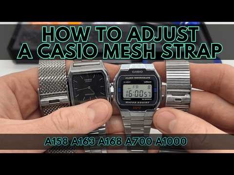 How to Adjust a Casio A158 A163 A168 A700 A1000 Mesh Watch Strap